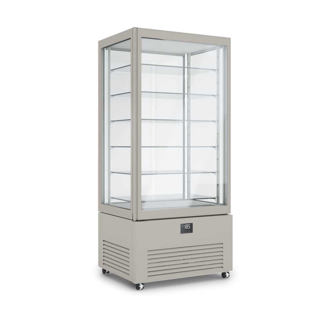 Verticale refrigerato professionale doppia temperatura K2 color gesso. Dimensioni 900x700x1980 mm