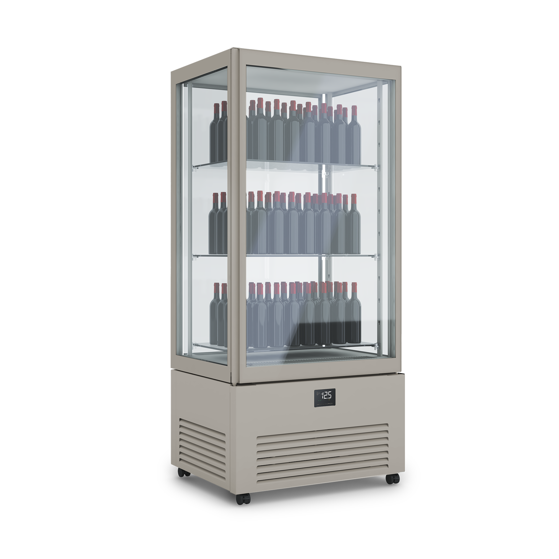 Verticale refrigerato professionale nella versione K2 vini color gesso. Dimensioni 900x700x1980 mm