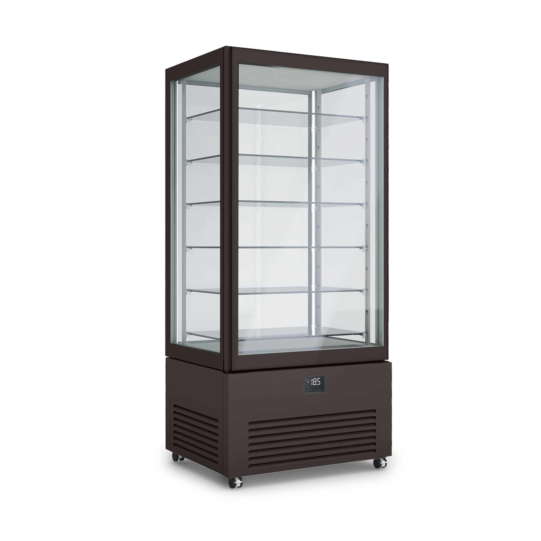 Verticale refrigerato professionale doppia temperatura K2COLOR colore MOKA RAL8019. Dimensioni 900x700x1980 mm