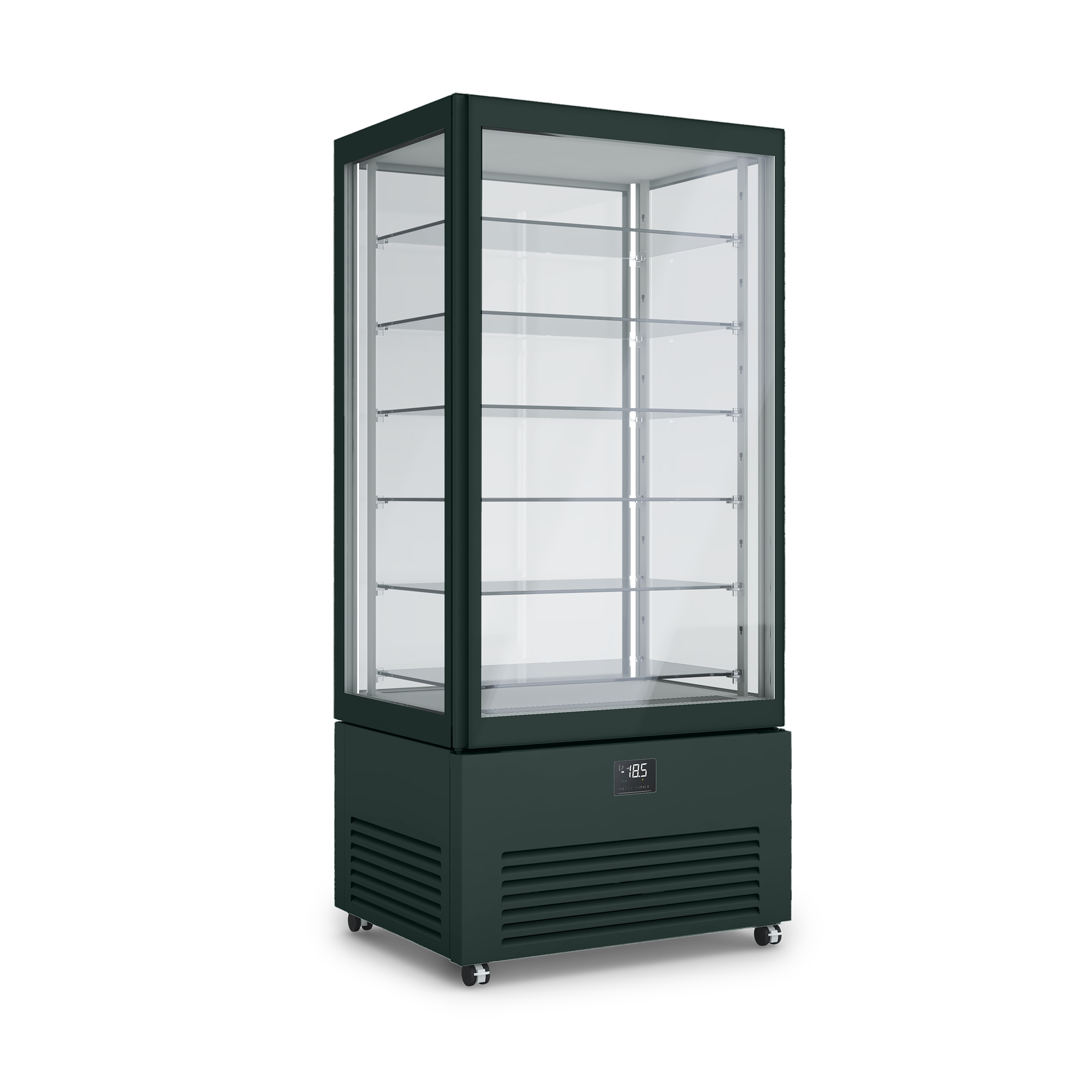 Verticale refrigerato professionale doppia temperatura K2COLOR colore VERD NERASTRO RAL36012. Dimensioni 900x700x1980 mm